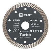 Диск алмазный Turbo 125х22.23 мм EKF Master
