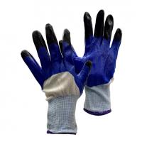Перчатки прорезиненные синие, манжет бело-синий д/кирпича, стекла "MASTER" 30гр (12/600)