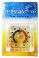 Термометр оконный Квадрат Биметалл (-50 +50) блистер на липучке 207 (1/240)