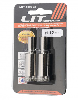 Коронка алмазная кольцевая для стекла/кафеля 6 мм "LIT" блистер 5 шт. (5/200/3200)