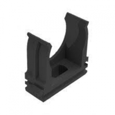 Держатель с защелкой 20 мм черный (100/1500)