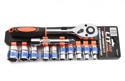 Набор трещетка 1/2+ насадки 12 шт. 10-22 "LIT" (5/20)