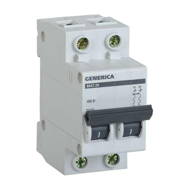 Автомат ИЭК GENERICA 2П 40А 4,5 кА хар-ка С (ВА 47-29)