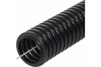 Гофротруба d 32 черная ПНД с протяжкой СПЛ (50)