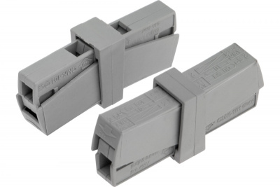 Клемма розеточная СМК 224-201 для светильника на 2 проводника (1,0-2,5)/(0,5-2,5) (50 штю/упак)