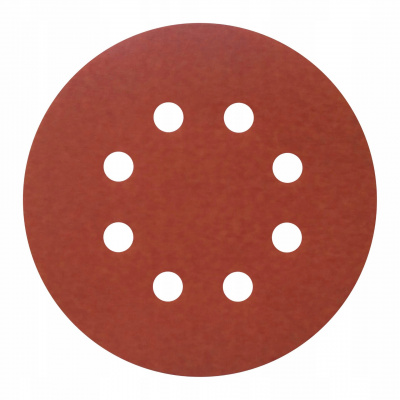 Абразив. бумага с отверстиями (липучка) d125мм. Р80 (1уп/20шт) (100/3000)