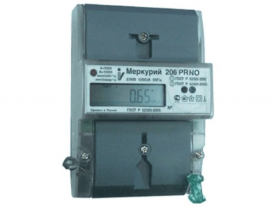 Счетчик Меркурий 206 RN 1ф 2Т 5-60А 220В ЖКИ