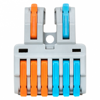 Клемма розеточная СМК 222-426 разветвительная 6 выходов 0,08-4 мм2 EKF
