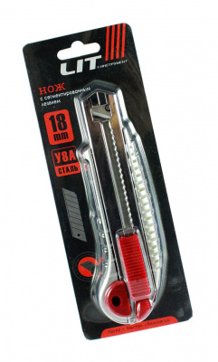 Нож пистолетный LIT 18мм + запасные лезвия 5шт (12/144)