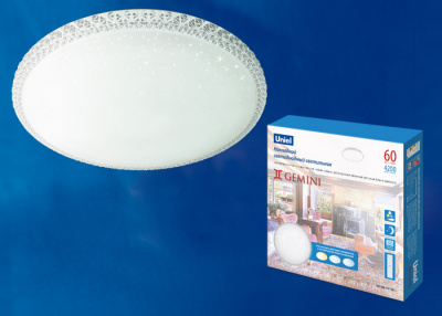 Светильник св. потолочный GEMINI ULI-D237 60W димм. пульт