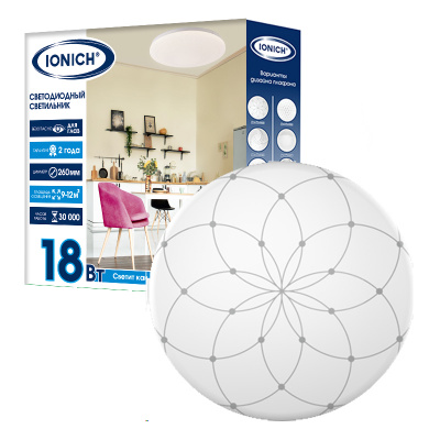 Светильник св. потолочный  ИОНЫЧ 2219 Альтаир 18 Вт 6500К