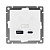 Розетка Афина USB Type-A (2,4А ) + Type-C (4А)  сл. кость