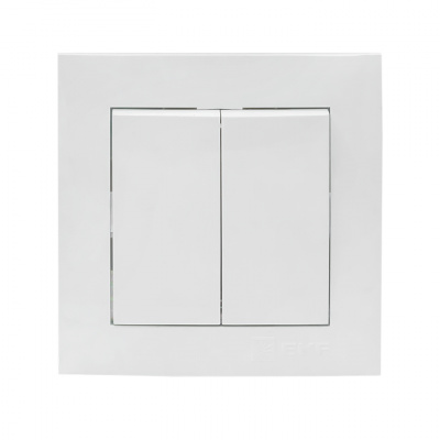 Выключатель Валенсия  проходной 2СП белый