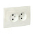 Валенсия лицевая панель розетка 2СП б/з жемчуг шторки