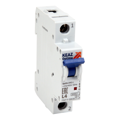 Автомат КЕАЗ OptiDin ВМ63 1Р 6А хар-ка С 6кА