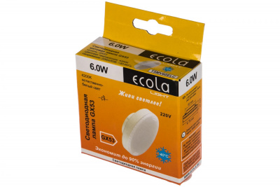Лампа светодиодная GX53 6 Вт 4200К Ecola