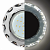 Светильник точ. Ecola GX53 Glass Стекло Круг с вогнутыми гранями с подсветкой хром - хром (зеркальны