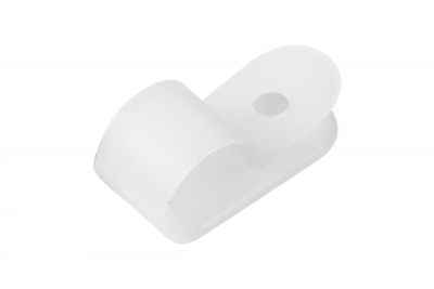 Скоба кабельная под винт 12 мм белая (50 шт/упак)