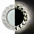Светильник точ. Ecola GX53 Круг с крупными прозр. стразами Елочка с подсветкой/фон 