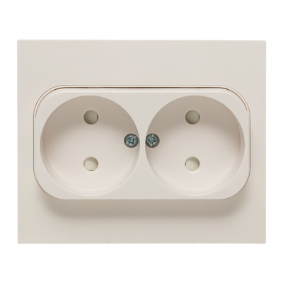 Розетка Стокгольм 2СП шторки белый в сборе (6)