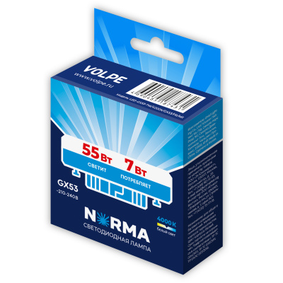 Лампа светодиодная GX53 7 Вт 4000К Volpe