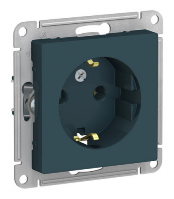 Розетка Атлас 1СП с/з изумруд