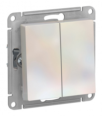 Переключатель Атлас 2СП жемчуг