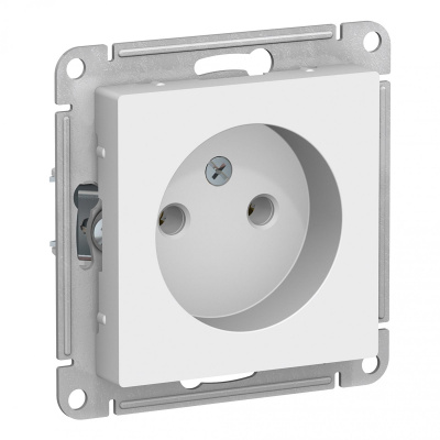 Розетка Атлас 1СП белая (20)