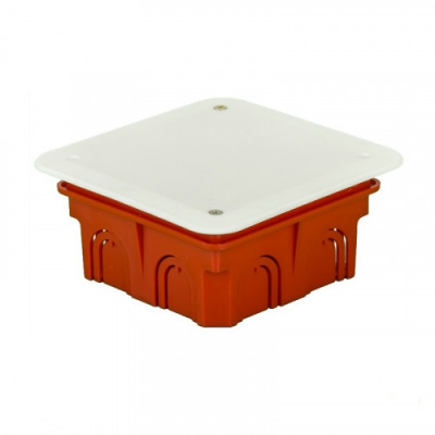 Коробка 100х100х45 с/у под бетон красная